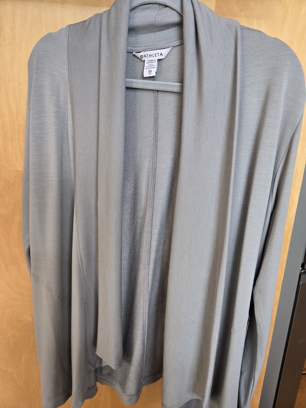 Athleta Soft Blue Draped Open-Front Women's Cardigan